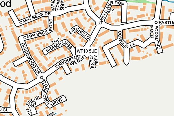 WF10 5UE map - OS OpenMap – Local (Ordnance Survey)