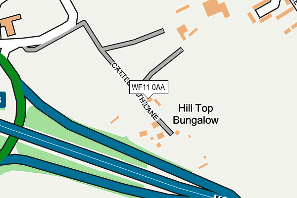 WF11 0AA map - OS OpenMap – Local (Ordnance Survey)