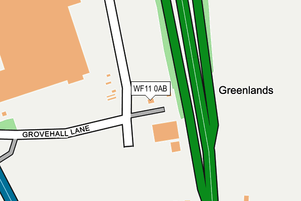 WF11 0AB map - OS OpenMap – Local (Ordnance Survey)