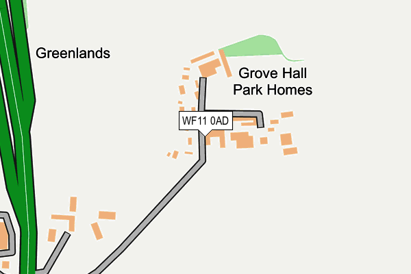WF11 0AD map - OS OpenMap – Local (Ordnance Survey)