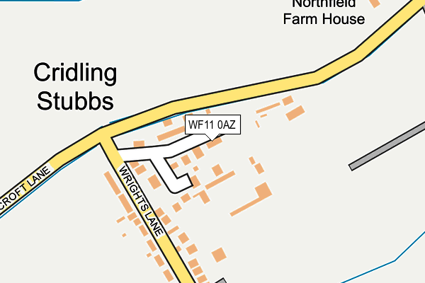 WF11 0AZ map - OS OpenMap – Local (Ordnance Survey)