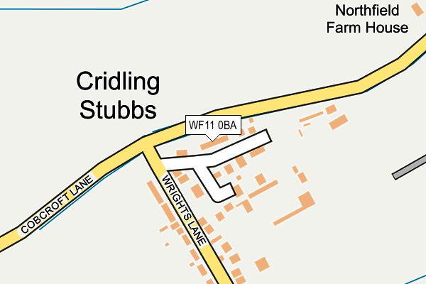 WF11 0BA map - OS OpenMap – Local (Ordnance Survey)
