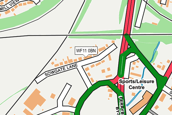 WF11 0BN map - OS OpenMap – Local (Ordnance Survey)