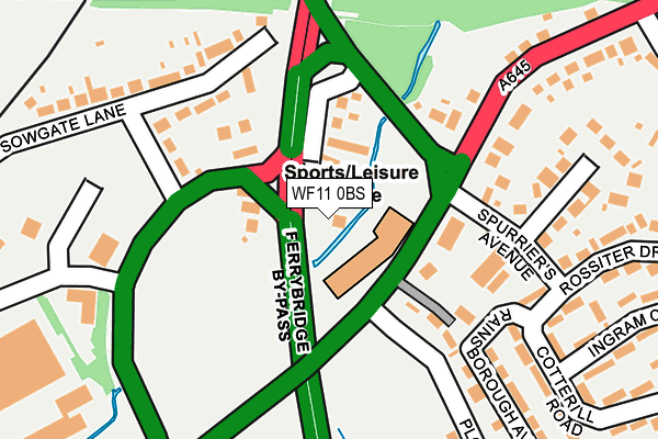 WF11 0BS map - OS OpenMap – Local (Ordnance Survey)