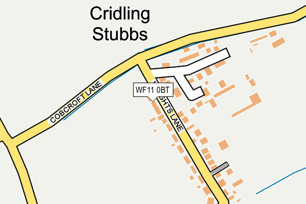 WF11 0BT map - OS OpenMap – Local (Ordnance Survey)