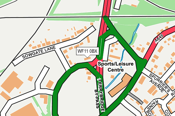 WF11 0BX map - OS OpenMap – Local (Ordnance Survey)