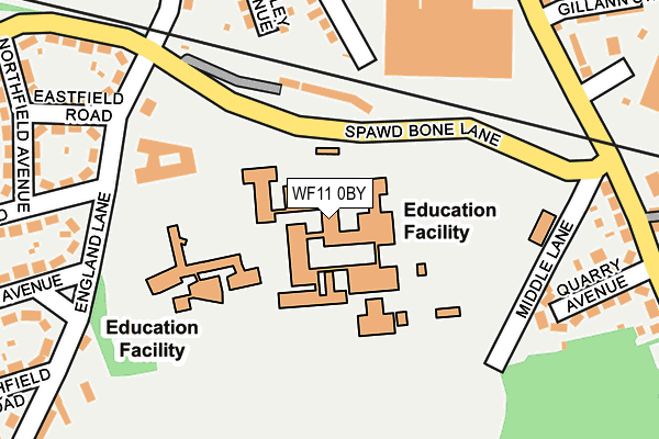 WF11 0BY map - OS OpenMap – Local (Ordnance Survey)