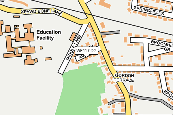 WF11 0DG map - OS OpenMap – Local (Ordnance Survey)