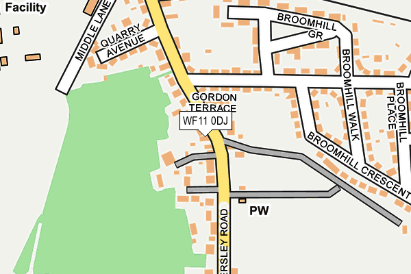 WF11 0DJ map - OS OpenMap – Local (Ordnance Survey)