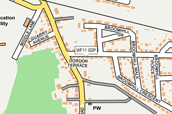 WF11 0DP map - OS OpenMap – Local (Ordnance Survey)