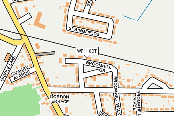 WF11 0DT map - OS OpenMap – Local (Ordnance Survey)