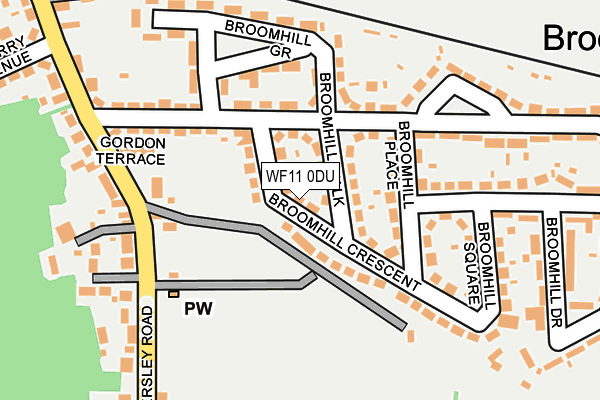 WF11 0DU map - OS OpenMap – Local (Ordnance Survey)