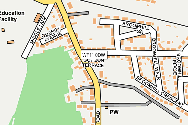 WF11 0DW map - OS OpenMap – Local (Ordnance Survey)