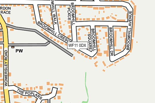 WF11 0DX map - OS OpenMap – Local (Ordnance Survey)