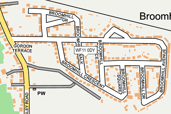 WF11 0DY map - OS OpenMap – Local (Ordnance Survey)