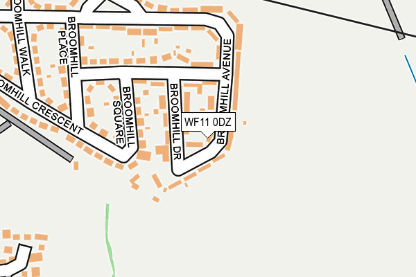 WF11 0DZ map - OS OpenMap – Local (Ordnance Survey)