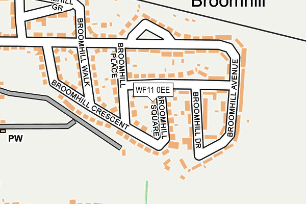 WF11 0EE map - OS OpenMap – Local (Ordnance Survey)