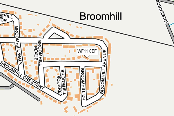 WF11 0EF map - OS OpenMap – Local (Ordnance Survey)