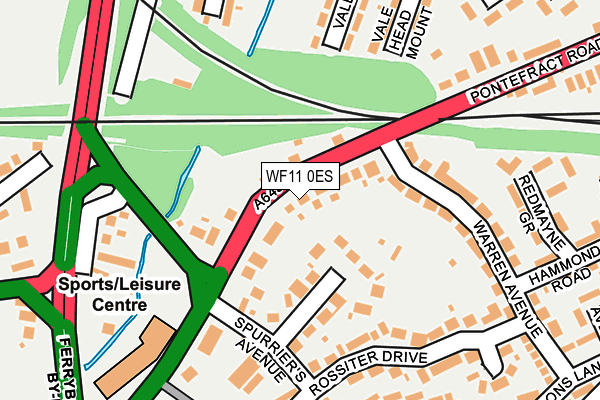 WF11 0ES map - OS OpenMap – Local (Ordnance Survey)