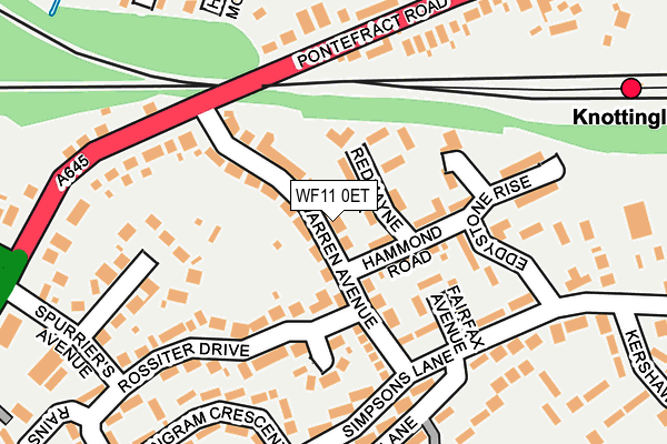 WF11 0ET map - OS OpenMap – Local (Ordnance Survey)