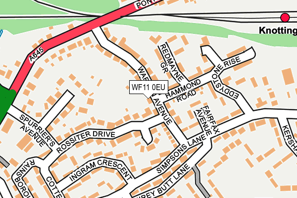 WF11 0EU map - OS OpenMap – Local (Ordnance Survey)