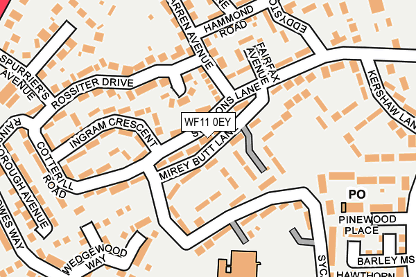 WF11 0EY map - OS OpenMap – Local (Ordnance Survey)