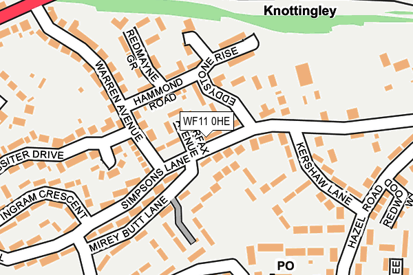 WF11 0HE map - OS OpenMap – Local (Ordnance Survey)