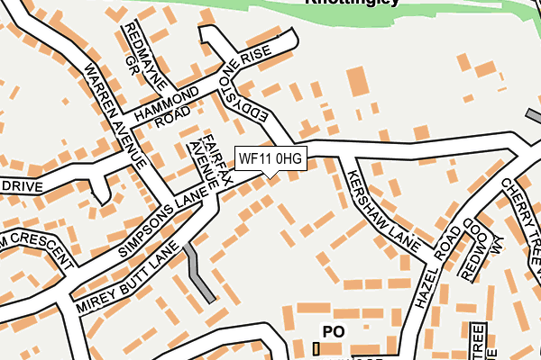 WF11 0HG map - OS OpenMap – Local (Ordnance Survey)