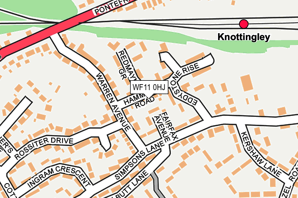 WF11 0HJ map - OS OpenMap – Local (Ordnance Survey)