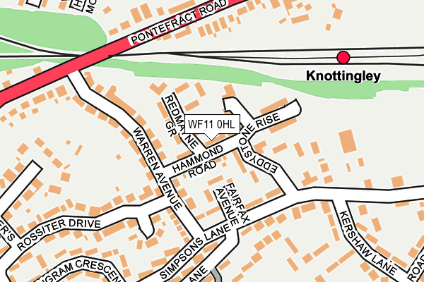 WF11 0HL map - OS OpenMap – Local (Ordnance Survey)