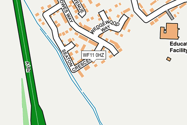WF11 0HZ map - OS OpenMap – Local (Ordnance Survey)