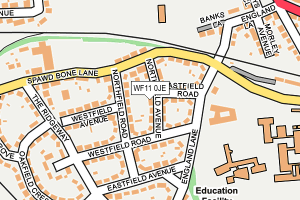 WF11 0JE map - OS OpenMap – Local (Ordnance Survey)