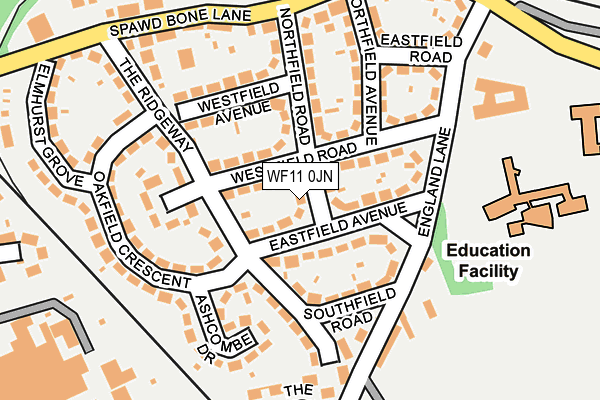WF11 0JN map - OS OpenMap – Local (Ordnance Survey)