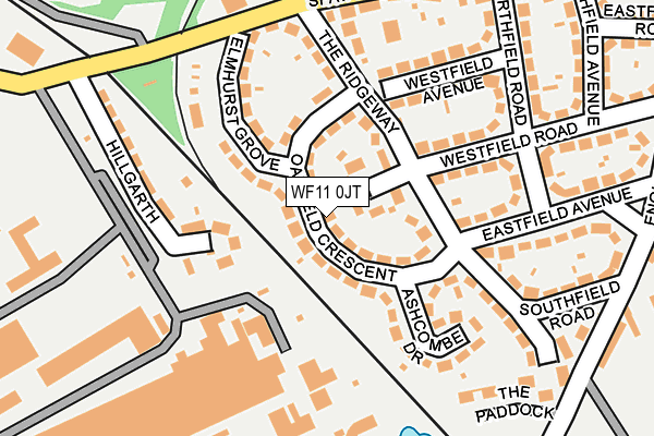 WF11 0JT map - OS OpenMap – Local (Ordnance Survey)