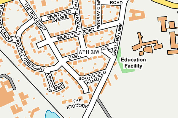 WF11 0JW map - OS OpenMap – Local (Ordnance Survey)