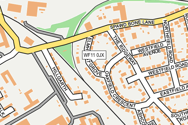 WF11 0JX map - OS OpenMap – Local (Ordnance Survey)