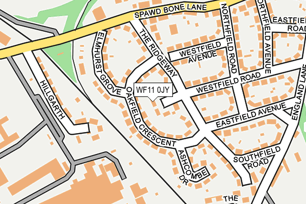 WF11 0JY map - OS OpenMap – Local (Ordnance Survey)