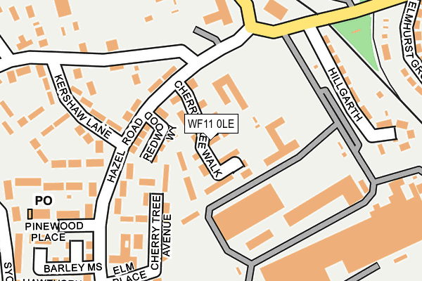 WF11 0LE map - OS OpenMap – Local (Ordnance Survey)
