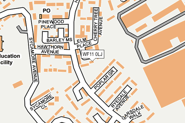 WF11 0LJ map - OS OpenMap – Local (Ordnance Survey)