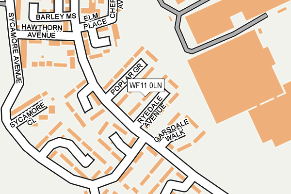 WF11 0LN map - OS OpenMap – Local (Ordnance Survey)