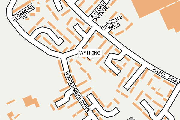 WF11 0NG map - OS OpenMap – Local (Ordnance Survey)