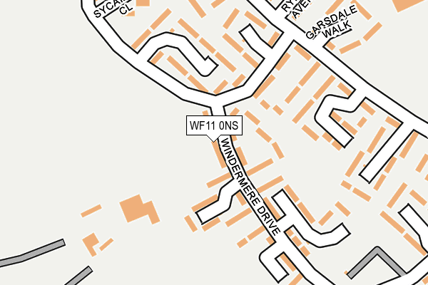 WF11 0NS map - OS OpenMap – Local (Ordnance Survey)