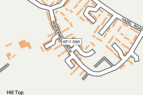 WF11 0NW map - OS OpenMap – Local (Ordnance Survey)