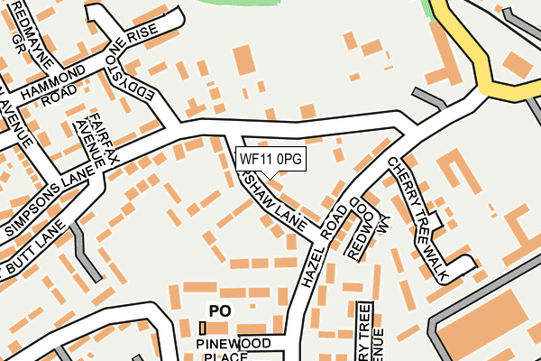 WF11 0PG map - OS OpenMap – Local (Ordnance Survey)