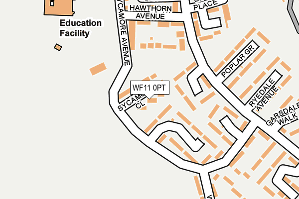 WF11 0PT map - OS OpenMap – Local (Ordnance Survey)