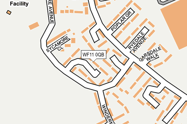 WF11 0QB map - OS OpenMap – Local (Ordnance Survey)