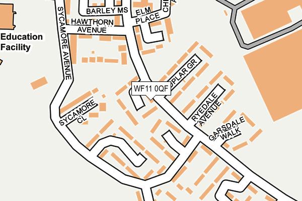 WF11 0QF map - OS OpenMap – Local (Ordnance Survey)