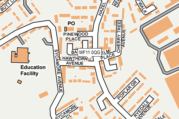 WF11 0QG map - OS OpenMap – Local (Ordnance Survey)