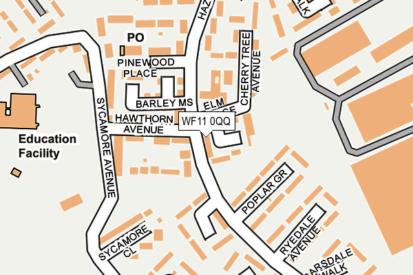 WF11 0QQ map - OS OpenMap – Local (Ordnance Survey)