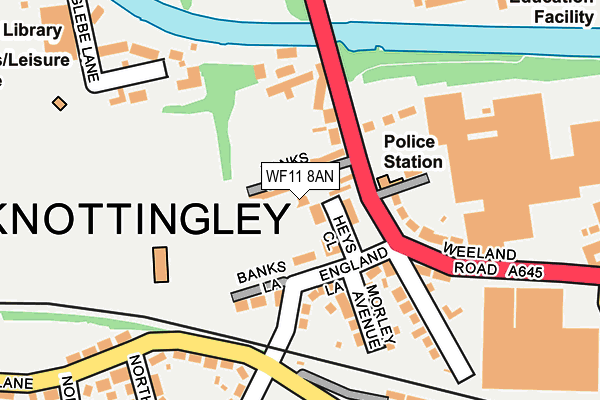 WF11 8AN map - OS OpenMap – Local (Ordnance Survey)